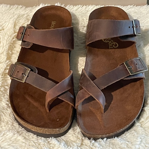 Mountain Sole Shoes Mountain Sole Brown Upper Leather Sandals
